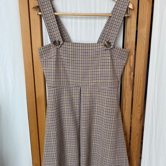 Zara Woman houndstooth overall mini dress - Picture 3 of 9